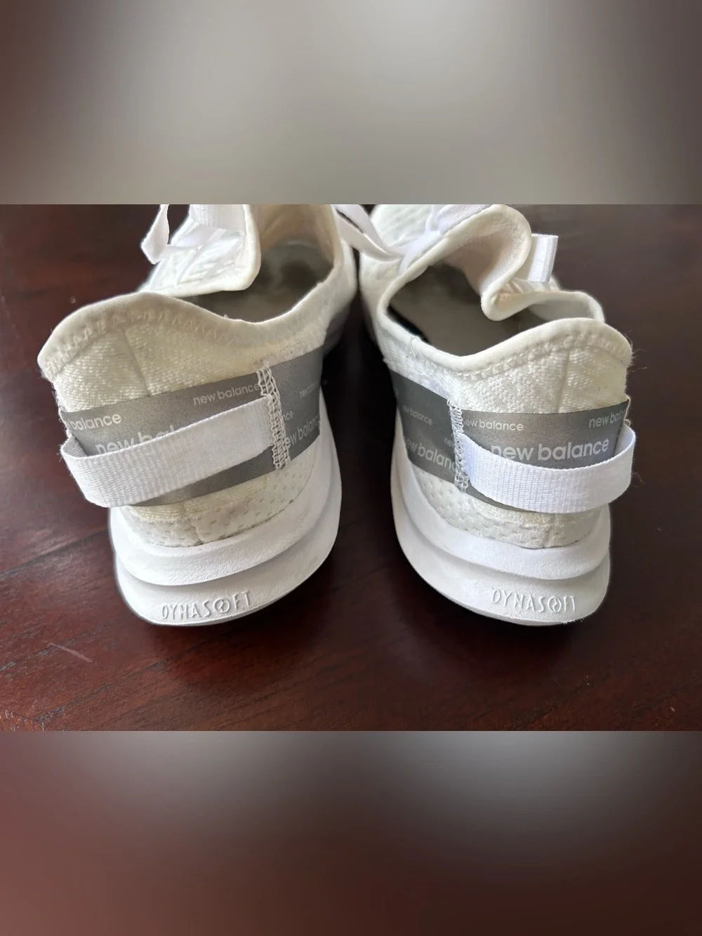 New Balance Women's All-White Knit Running Sneakers size 8